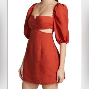NWT Rumer Reverie Freya Linen Mini Dress - sold at Saks Off 5th